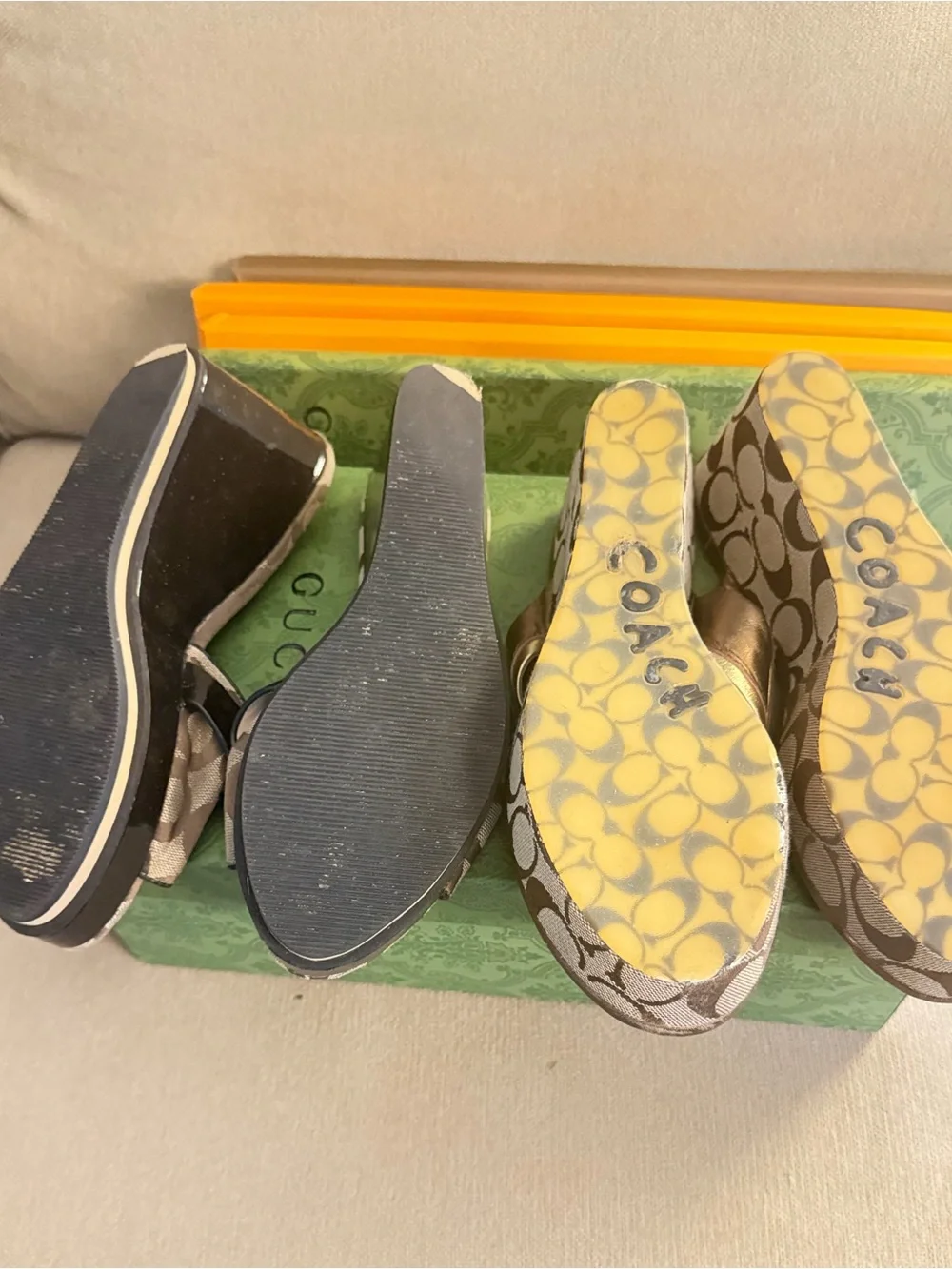 Coach slide mules